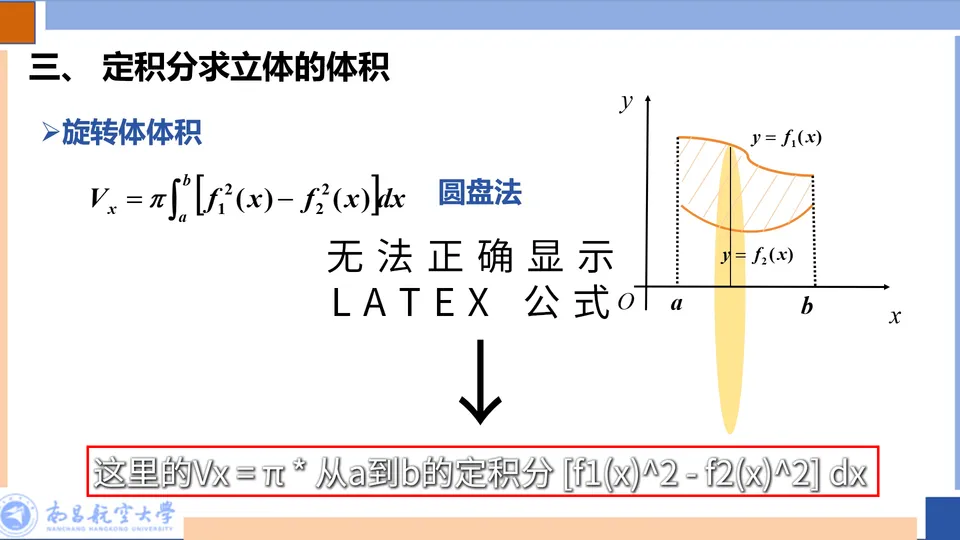 传统视频公式显示效果
